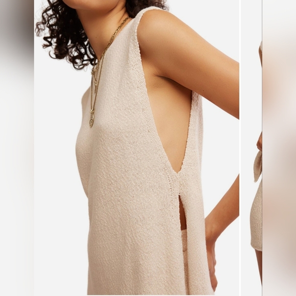 Free People Beach Miranda Sweater Set Sleeveless Knit Dress Sz XL New With Tag - Picture 3 of 15